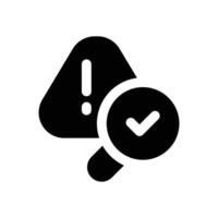 inspection glyph icon. Strong and solid icon for websites and mobile apps. vector