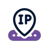 ip address dual tone icon. Sleek and modern icon for websites and mobile apps. vector