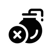 bomb glyph icon. Strong and solid icon for websites and mobile apps. vector