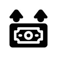 inflation glyph icon. Strong and solid icon for websites, mobile interfaces, presentations, and visual branding. High quality and easy to edit. vector