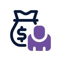 investor dual tone icon. Sleek and modern icon for websites, mobile apps, marketing materials, and corporate design. Fully scalable and ready to use. vector