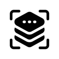layer glyph icon. Strong and solid icon for websites and mobile apps. vector