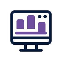 data analysis dual tone icon. Sleek and modern icon for websites and mobile apps. vector