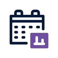 calender dual tone icon. Sleek and modern icon for websites and mobile apps. vector