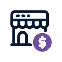 stock exchange dual tone icon. Sleek and modern icon for websites and mobile apps. vector