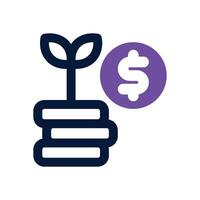 wealth dual tone icon. Sleek and modern icon for websites and mobile apps. vector