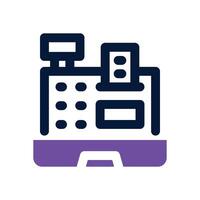 cash count dual tone icon. Sleek and modern icon for websites and mobile apps. vector