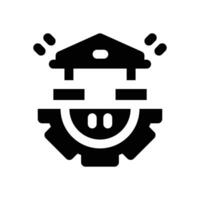banking system glyph icon. Strong and solid icon for websites and mobile apps. vector