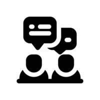 consult glyph icon. Strong and solid icon for websites and mobile apps. vector