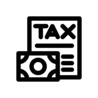 tax payment line icon. Clean and minimalist icon for websites and mobile apps. vector