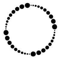 Asymmetrical Dotted Circle, Dynamic Circular Design Element vector