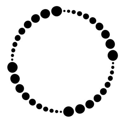 Asymmetrical Dotted Circle, Dynamic Circular Design Element