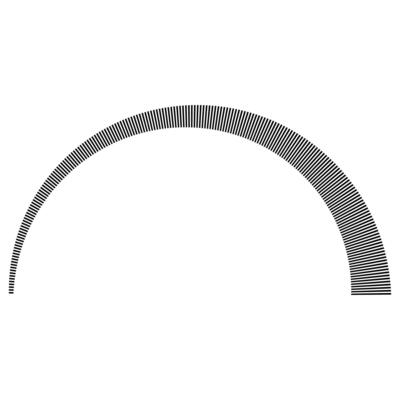 Concentric Arc Lines, Dynamic Movement and Rhythmic Progression