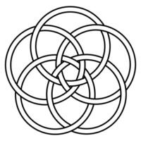 Interlocking Circles Pattern Unity, Connection, and Infinite Flow vector