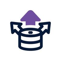 flexible funding dual tone icon. Sleek and modern icon for websites and mobile apps. vector