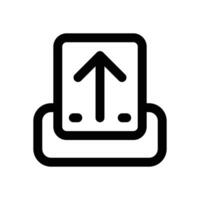 upload line icon. Clean and minimalist icon for websites and mobile apps. vector