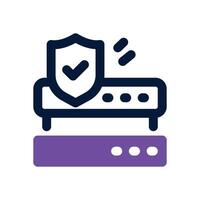 server security dual tone icon. Sleek and modern icon for websites and mobile apps. vector