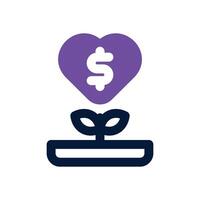 philanthropy dual tone icon. Sleek and modern icon for websites and mobile apps. vector
