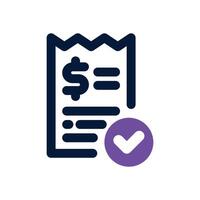 billing dual tone icon. Sleek and modern icon for websites and mobile apps. vector