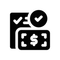 payment plan glyph icon. Strong and solid icon for websites and mobile apps. vector