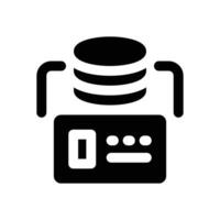 tokenization glyph icon. Strong and solid icon for websites and mobile apps. vector