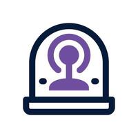alarm dual tone icon. Sleek and modern icon for websites and mobile apps. vector
