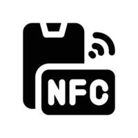 nfc signal glyph icon. Strong and solid icon for websites and mobile apps. vector