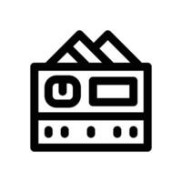 debit card line icon. Clean and minimalist icon for websites and mobile apps. vector