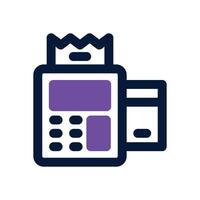 pos terminal dual tone icon. Sleek and modern icon for websites and mobile apps. vector