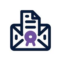 invitation dual tone icon. Sleek and modern icon for websites and mobile apps. vector