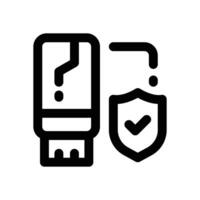 flash drive line icon. Clean and minimalist icon for websites and mobile apps. vector