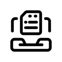data collection line icon. Clean and minimalist icon for websites and mobile apps. vector