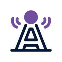 antenna dual tone icon. Sleek and modern icon for websites and mobile apps. vector