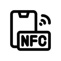 nfc signal line icon. Clean and minimalist icon for websites and mobile apps. vector