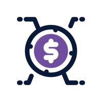 asset allocation dual tone icon. Sleek and modern icon for websites and mobile apps. vector