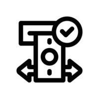 transaction success line icon. Clean and minimalist icon for websites and mobile apps. vector