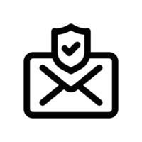 email security line icon. Clean and minimalist icon for websites and mobile apps. vector