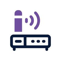 wifi router dual tone icon. Sleek and modern icon for websites and mobile apps. vector