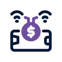 digital currency dual tone icon. Sleek and modern icon for websites, mobile apps, marketing materials, and corporate design. Fully scalable and ready to use. vector