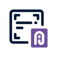 fingerprint dual tone icon. Sleek and modern icon for websites and mobile apps. vector