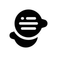 chat glyph icon. Strong and solid icon for websites and mobile apps. vector