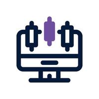 online trading dual tone icon. Sleek and modern icon for websites and mobile apps. vector