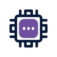 processor dual tone icon. Sleek and modern icon for websites and mobile apps. vector