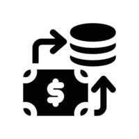 flow glyph icon. Strong and solid icon for websites and mobile apps. vector