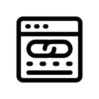 link website line icon. Clean and minimalist icon for websites and mobile apps. vector