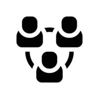 relation glyph icon. Strong and solid icon for websites and mobile apps. vector