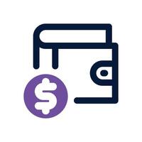 saving financial dual tone icon. Sleek and modern icon for websites and mobile apps. vector