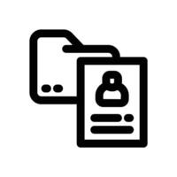 portfolio line icon. Clean and minimalist icon for websites and mobile apps. vector