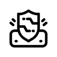 protection line icon. Clean and minimalist icon for websites and mobile apps. vector