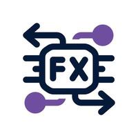 forex dual tone icon. Sleek and modern icon for websites and mobile apps. vector